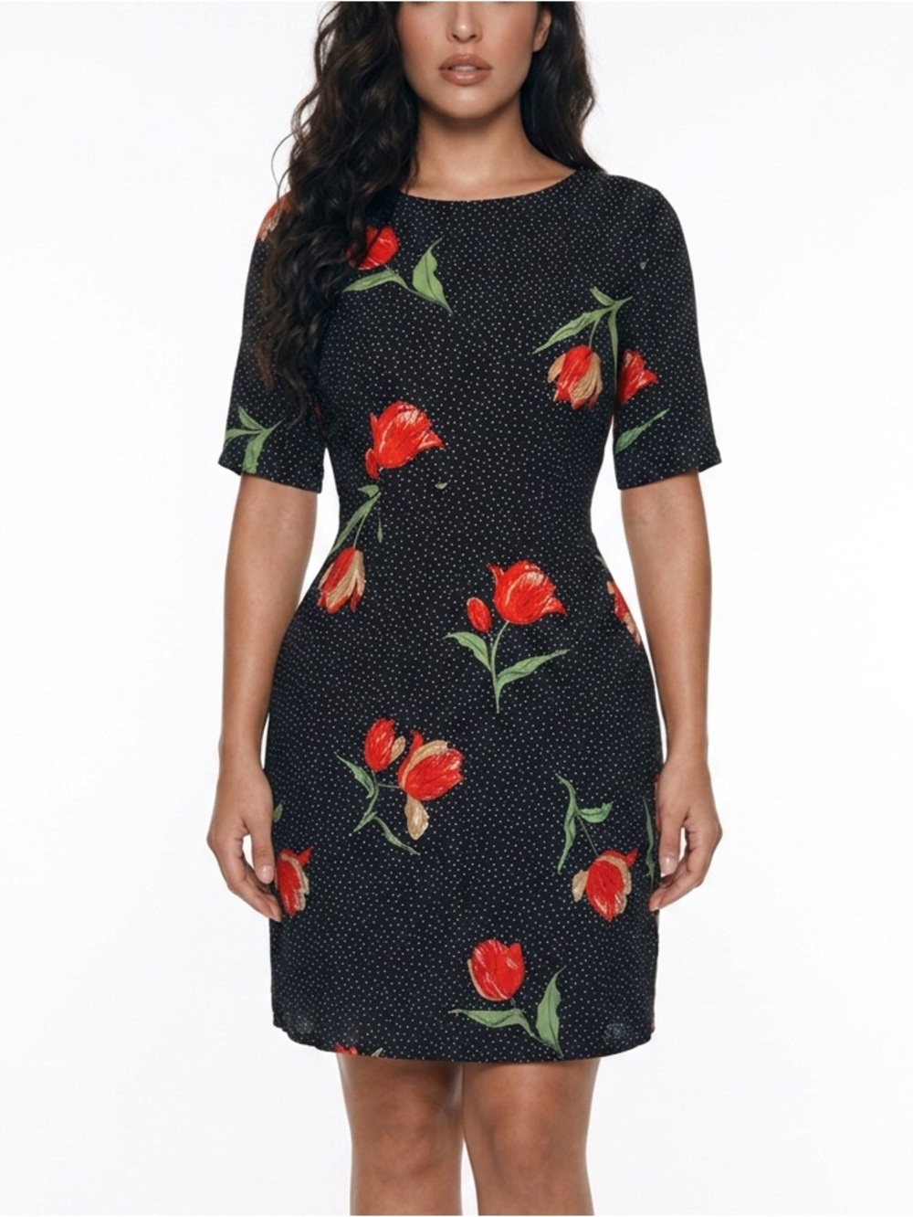 B. Young | Polka Dot Floral Dress Sz EU 40 (US 10)